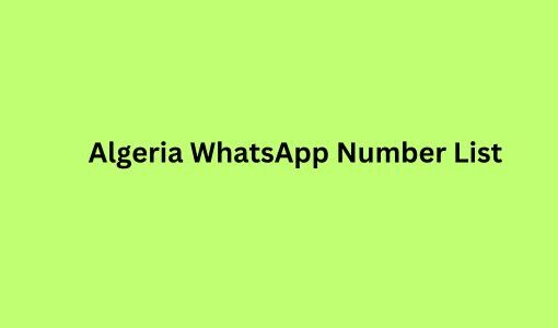 Algeria WhatsApp Number List