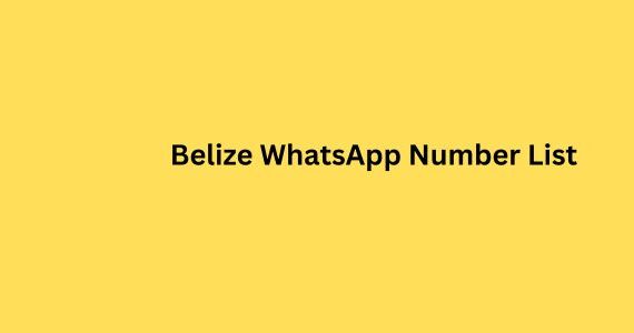 Belize WhatsApp Number List