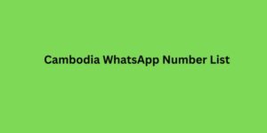 Cambodia WhatsApp Number List