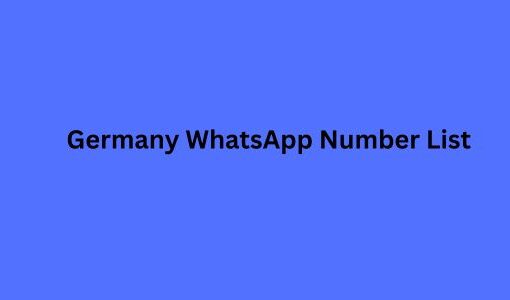 Germany WhatsApp Number List