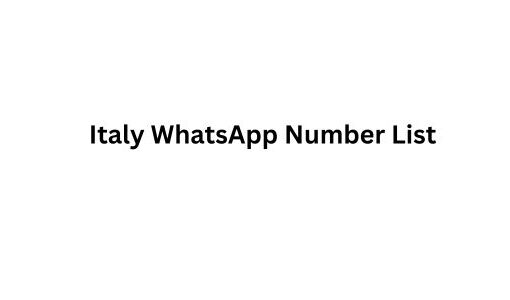 Italy WhatsApp Number List